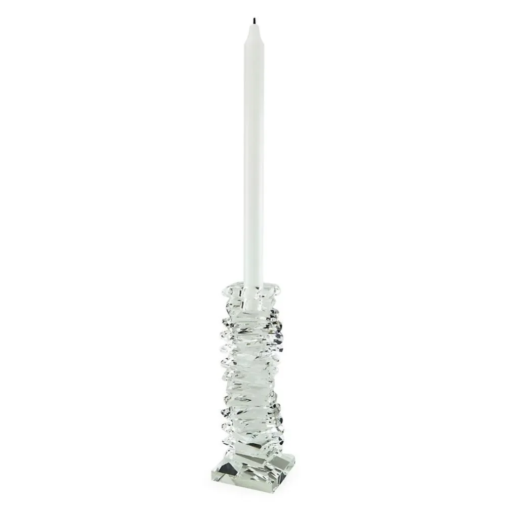 Crystal Eye Votive Candle Holder – Clear Geometric Prism Luxury Decor